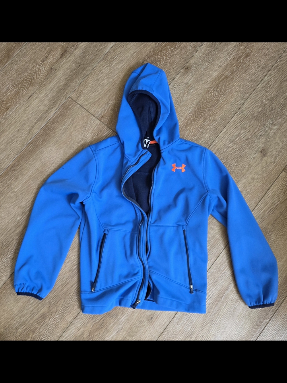Under Armour UA Storm boys’ full-zip hooded jacket, size Youth Medium (YMD/JM/M)
